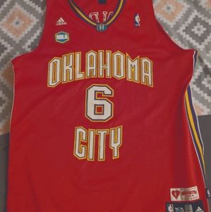 OKC Hornets jersey red Valentine's Day edition